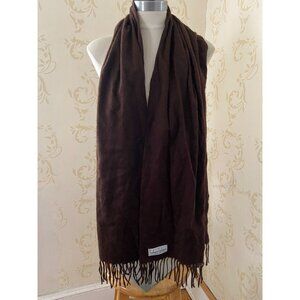 Vintage Cashmere Cashmere 100% Cashmere Brown Scarf